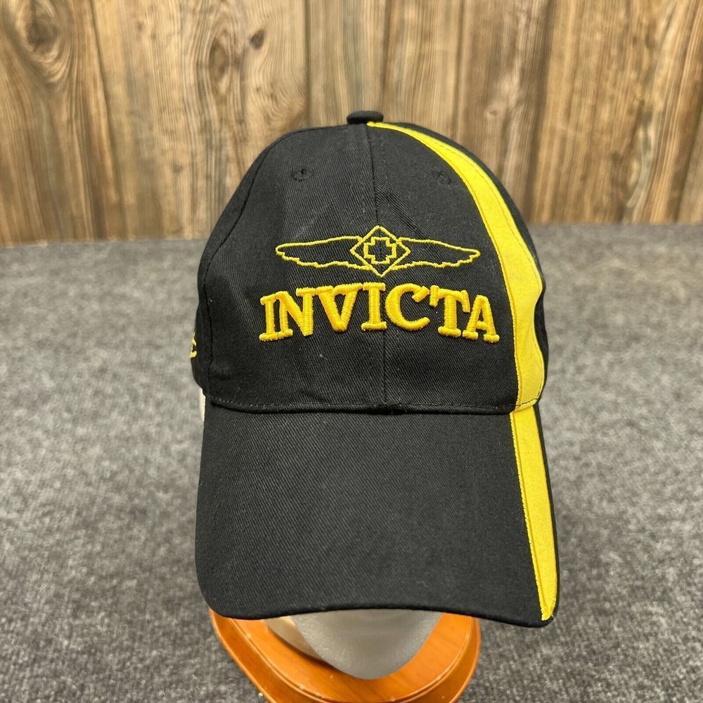 Invicta Swiss Watches Big Logo Cap Adult Adjustable Strap OSFA Black Hat
